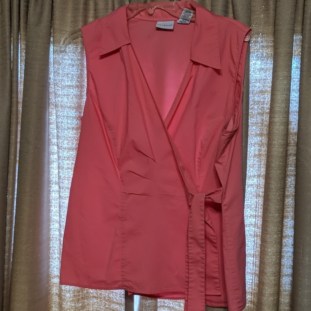 Sleeveless wrap blouse